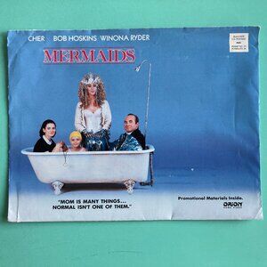 MERMAIDS Promotional info for the Video Store CHER BOB HOSKINS WINONA RYDER